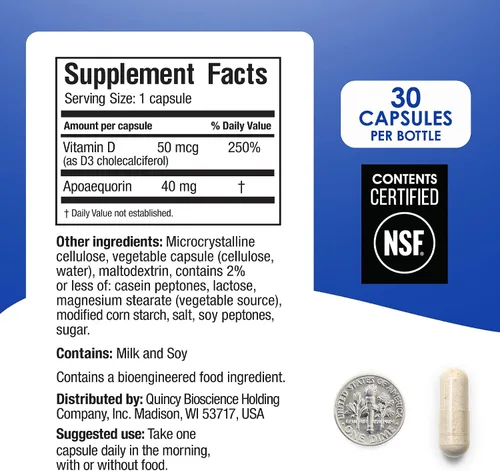 Miniatura 6 de Prevagen Fórmula profesional - 30 cápsulas (suministro de 1 mes) Formulado para tu cerebro 40 mg de apoequorina más vitamina D3