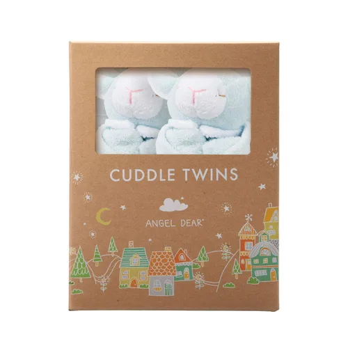 Miniatura 7 de Set de muñecos para abrazar Angel Dear, Cuddle Twins., Cordero rosado