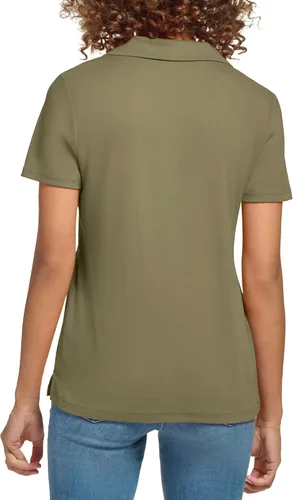 Miniatura 3 de Calvin Klein Cuello inferior para mujer, manga corta de algodón acanalado 1x1
