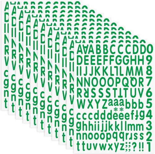 Miniatura 15 de Calcomanías de letras 3024, 24 hojas de calcomanías del alfabeto, vinilo de 1 pulgada, autoadhesivas, pequeñas, impermeables, calcomanías