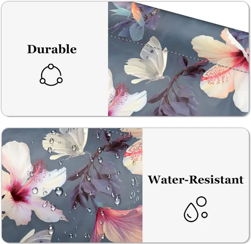 Miniatura 4 de Fintie - Monedero a presión, de cuero PU, monedero para cambio para mujer, Hibisco floreciente., Moda