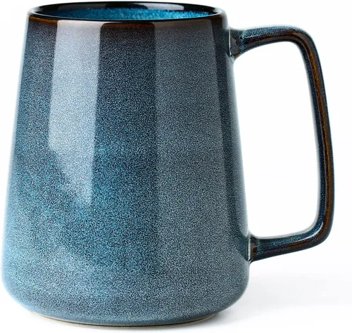 Tazas de cerámica grandes de 24 oz, Tazas extra grandes para té y café, diseño de asa grande, taza de café grande para oficina y hogar, apta para