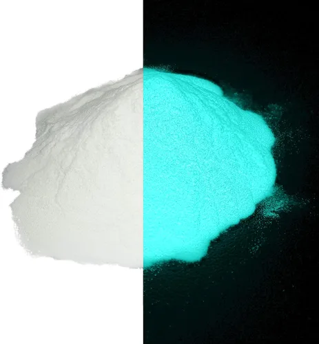 Super Phos Pigmento en polvo que brilla en la oscuridad, 0.5 onzas (0.53 oz) (aguamarina neutro)