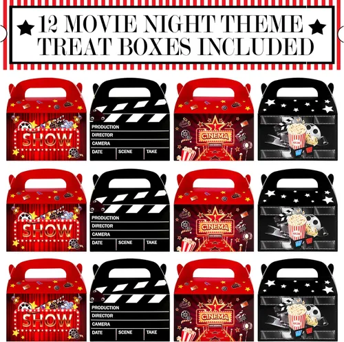 Miniatura 3 de C L cooper life Caja de regalo para fiesta de película, caja de regalo de fiesta nocturna para películas, suministros de baby shower (paquete de 2)