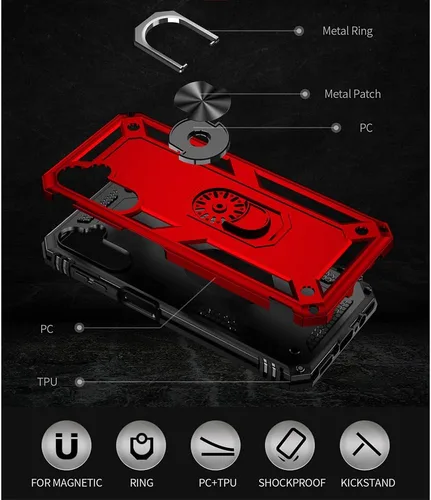 Miniatura 7 de Funda para Samsung A14 5G, Galaxy A14 5G con protector de pantalla HD, [grado militar de 16 pies probada en caídas], anillo protector a prueba