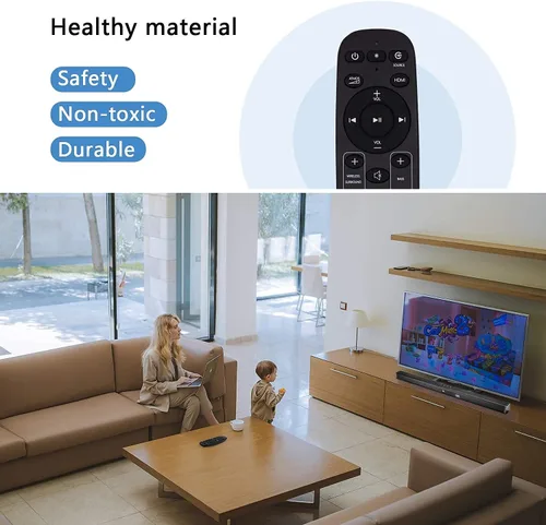 Miniatura 2 de ExploreHome Control remoto con reemplazo de batería para barras de sonido JBL Bar 9.1, 5.1, 3.1, 2.1, 2.0 y sistema de barra de sonido Bar 5.1