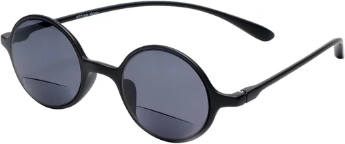 Calabria 721SB Flexie - Gafas de sol bifocales redondas para hombres y mujeres, lentes de sol de lectura bifocales, flexibles, delgadas, ligeras y