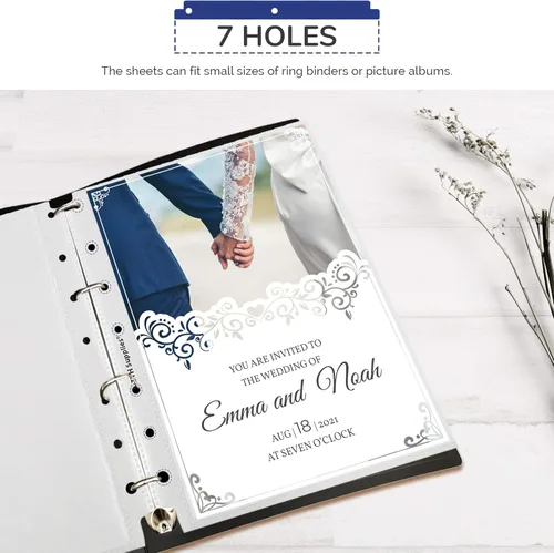 Miniatura 5 de TYH Supplies 100 protectores de hojas pequeñas de peso pesado para carpeta, 5.5 x 8.5 pulgadas, protectores de media página de plástico transparente