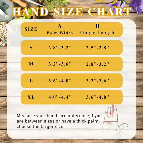 Miniatura 7 de HANDLANDY Guantes de jardinería de cuero para hombres y mujeres, guantes de jardín a prueba de espinas para poda de rosas, guantes de manopla