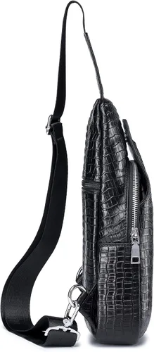 Miniatura 101 de LUKZIJAES Bolso bandolera de cuero genuino para hombre