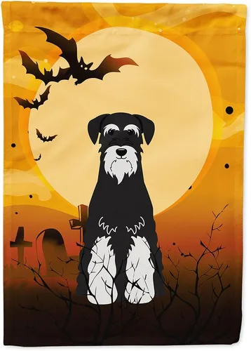 Miniatura 186 de Caroline's Treasures BB4307GF - Bandera de Halloween Airedale para jardín, bandera decorativa para patio exterior, obras de arte de patio, macizos