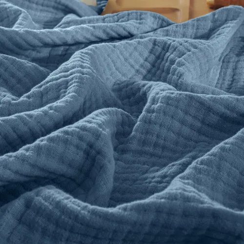 Miniatura 27 de PHF Manta de Muselina de Algodón 100%, Tamaño Queen 90"x90", Manta de Gasa Ligera de 4 Capas, Manta Minimalista Transpirable Suave como Nube para 02