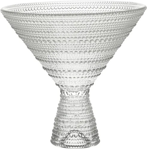 Fortessa Jupiter - Vaso de Martini con cuentas y reborde de 11.5 onzas (juego de 2), transparente