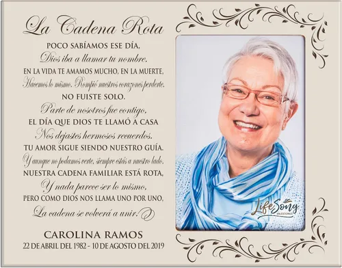 Miniatura 31 de LifeSong Milestones Marco de fotos personalizado de condolencias conmemorativas, los que amamos no se van caminan a nuestro lado todos los días