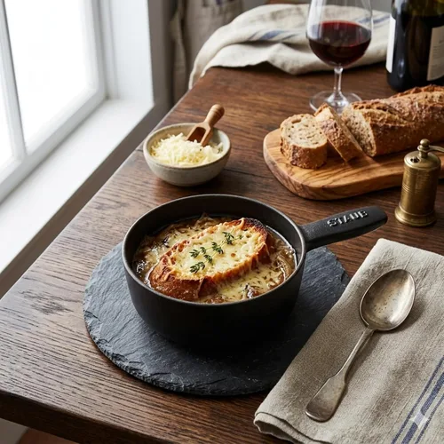 Miniatura 6 de Staub Mini olla de fondue de queso de hierro fundido de 12 onzas, negro mate, fabricada en Francia