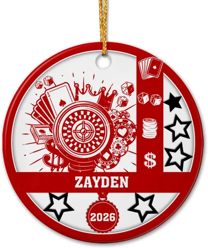 Miniatura 10 de Adorno de cerámica para jugador de bádminton, regalo para hombres y mujeres, adorno de cerámica personalizado para Navidad 2025, adorno para amantes