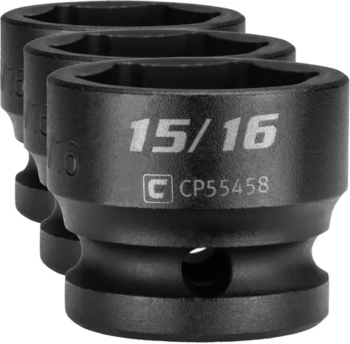 Miniatura 21 de Capri Tools Dado de impacto corto de 1 pulgada, transmisión de 1/2 pulgada, 6 puntos, SAE