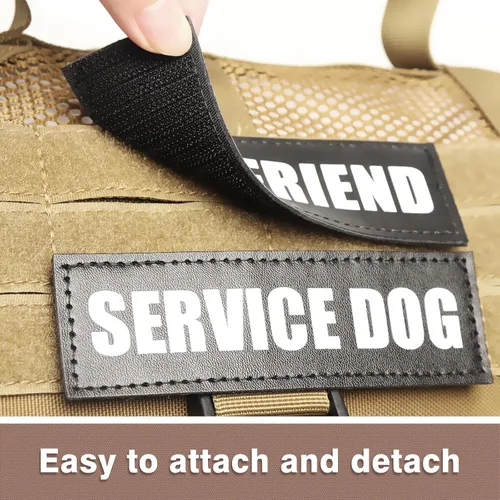 Miniatura 4 de WINSEE Parches reflectantes para perros de servicio para arnés de perro de servicio