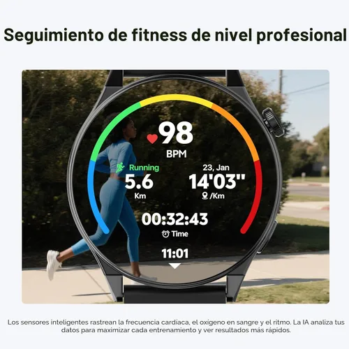 Miniatura 3 de AI Chatgpt, reloj inteligente para hombre, reloj traductor, rastreador de actividad física con monitor de frecuencia cardíaca y sueño