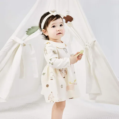 Miniatura 125 de pureborn Vestido de bebé niña 0-24 meses