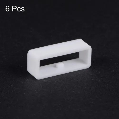 Miniatura 3 de 6 anillos de cierre de bucle para correa de reloj, 0.866 in, color blanco