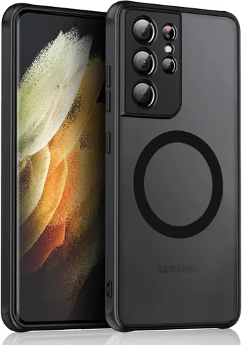 Miniatura 12 de HikerClub Funda magnética para Galaxy A16 (2024), compatible con cargador inalámbrico, ajuste delgado, Amti-Scratch, translúcido, mate, cubierta