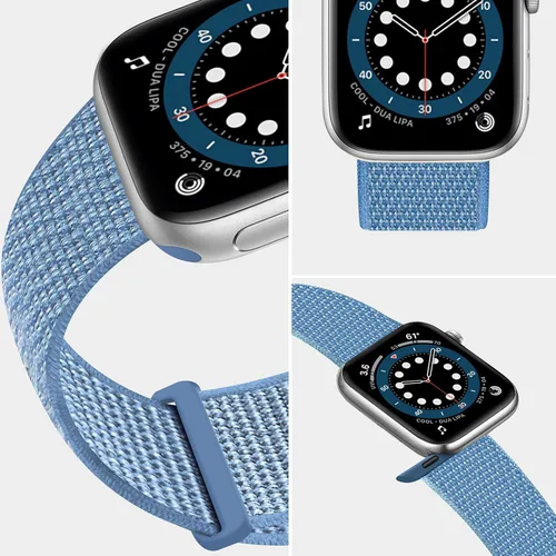 Miniatura 4 de Correa deportiva compatible con Apple Watch Band de 1.496 in, 1.575 in, 1.654 in, 1.732 in, iWatch Series 6 5 SE 4 3 2 1, correa de nailon con azul
