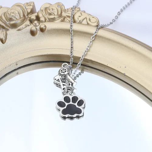 Miniatura 6 de MYOSPARK Collar con colgante de huella de perro - Regalo de peluquero para perros