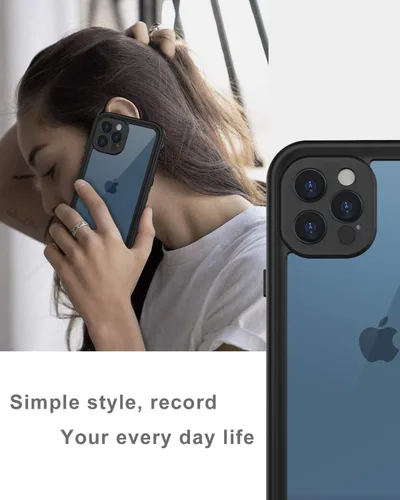 Miniatura 7 de Funda impermeable diseñada para iPhone 12 Mini, funda de cuerpo completo a prueba de golpes con protector de pantalla, a prueba de polvo para iPhone