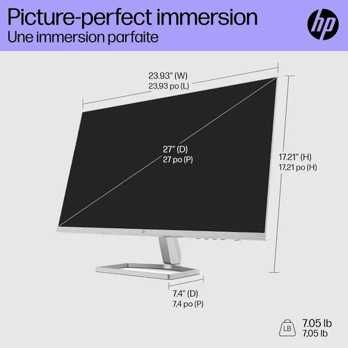 Miniatura 5 de HP Monitor FHD de 27 pulgadas con tecnología AMD FreeSync (modelo 2021, M27fw)