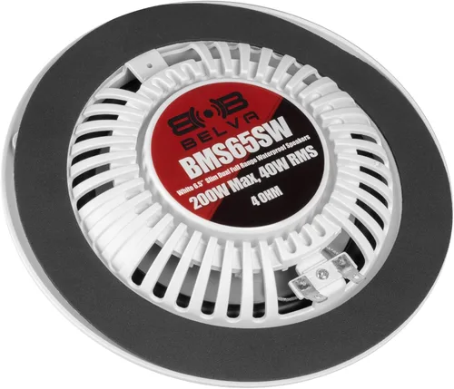 Miniatura 5 de BELVA BMS65SW 400W Peak (80W RMS) 6.5" Altavoces Marinos Coaxiales Blancos de Montaje Poco Profundo de 2 Vías para Barcos/ATV/UTV/SxS/Powersport