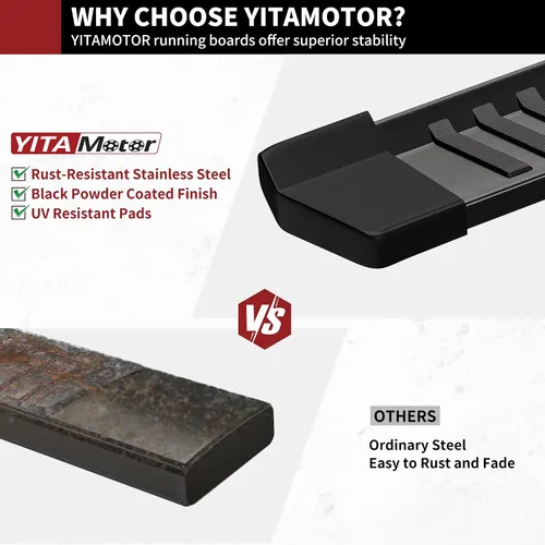 Miniatura 4 de YITAMOTOR - Estribos de 6 pulgadas compatibles con Dodge Ram 1500 Crew Cab 2009 - 2018, 2019 - 2026 1500 Classic, 2010 - 2026 Ram 2500/3500