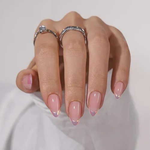 Miniatura 39 de BTArtbox Uñas Postizas Blancas Cortas a Presión - Uñas Postizas de Gel Suave en Forma de Almendra, Uñas Blancas con Pegamento para Uñas, Uñas