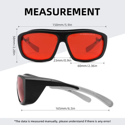 Miniatura 3 de Alsenor IPL 200nm-540nm y 532nm OD5+ gafas de seguridad láser gafas de terapia de luz roja para bronceado gafas y tratamiento de depilación láser