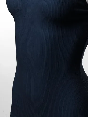 Miniatura 4 de Made by Emma Camiseta sin mangas con tirantes delgados para mujer, con base de algodón sólido
