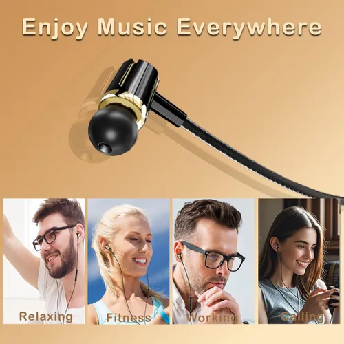 Miniatura 5 de Paquete de 3 auriculares USB C con cable para iPhone 17/16/15 Pro Max Type C Earphones in Ear HiFi Stereo Earbuds Built-in Microphone & Volume