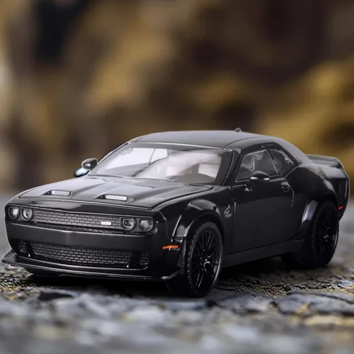 Miniatura 5 de OANMYJJO Autos de juguete para niños 1/32 Challenger Hellcat - Autos de juguete de metal fundido a presión, auto Hellcat con luz y música, auto