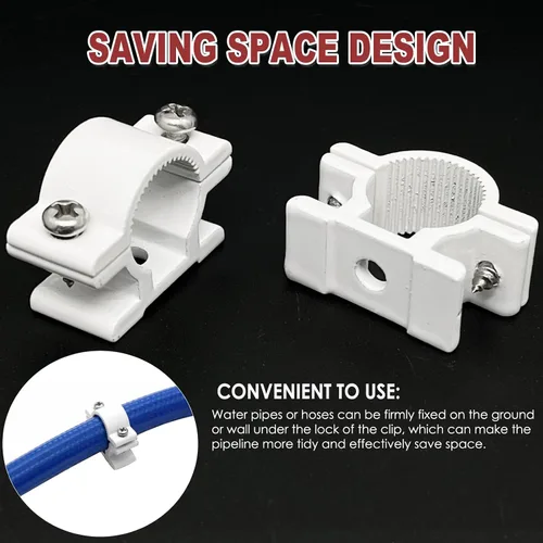 Miniatura 4 de 4 clips de tubería de agua, abrazadera de tubo de aluminio montada en la pared, abrazaderas C, para tubos de diámetro exterior de 0.709 in/0.7