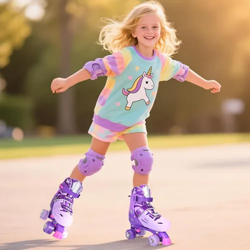 Miniatura 6 de 2PM SPORTS Patines de ruedas para niñas, niños y niños pequeños de 4 a 6, 5 a 8, 6 a 12, 8 a 12 años con ruedas iluminadas, patines ajustables
