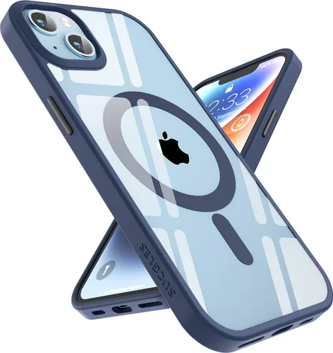 Miniatura 13 de SUCGLES Funda para iPhone 13 Pro Max con MagSafe, imán ultra fuerte N56, protección contra caídas de 12 pies, antiamarilleo, funda magnética