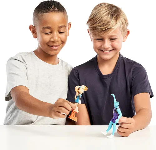 Miniatura 3 de Moose Toys Bunny Space Jam: A New Legacy - Paquete de 2 - Rivales en la Cancha - Lola & Wet/Fire, Multicolor (14580)