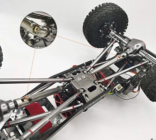 Miniatura 3 de Eje de transmisión de acero inoxidable 4.409-6.496 in para 1/10 RC Crawler Traxxas TRX6 Axial SCX10 Wraith Capra D90 TF2 Redcat GEN8