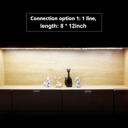 Miniatura 2 de WOBANE Kit de luz LED para pantalla, juego de barra de tira LED de 8 x 12 pulgadas, iluminación de gabinete para escaparate, estantería, encimera