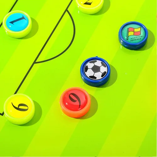 Miniatura 7 de RoseFlower Imanes de números de jugador de fútbol de fútbol de 0.62 pulgadas (0.6 in de diámetro), repuesto numerado para tablas de entrenamiento