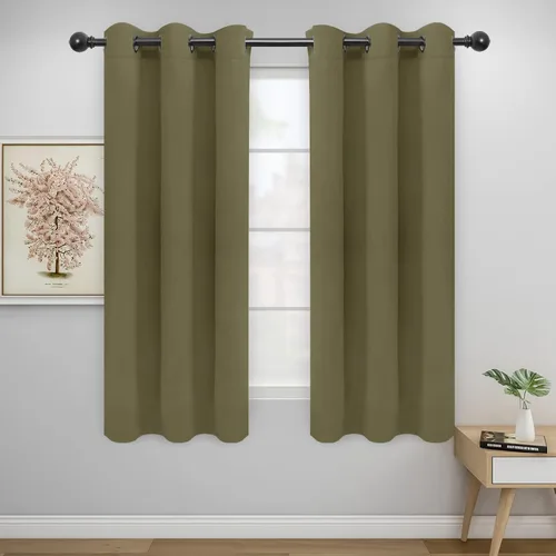 Miniatura 156 de Easy-Going - Cortinas opacas para dormitorio, aislamiento térmico sólido con ojales, cortinas de ventana para reducción de ruido, cortinas