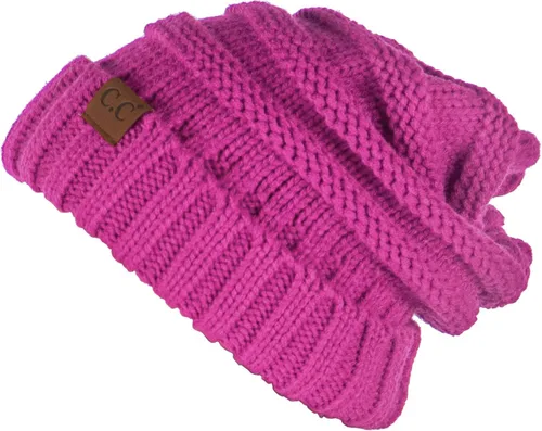 Miniatura 171 de Funky Junque Gorro de moda de punto trenzado de talla extragrande, grueso, abrigado, suave y holgado