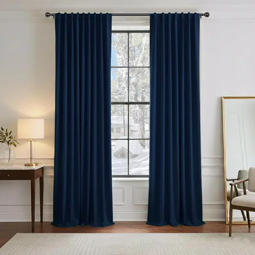 Miniatura 90 de PONY DANCE Cortinas cortas con aislamiento térmico para ventana pequeña, para guardería, baño, cocina, lavandería, caravana, sótano, 29 pulgadas