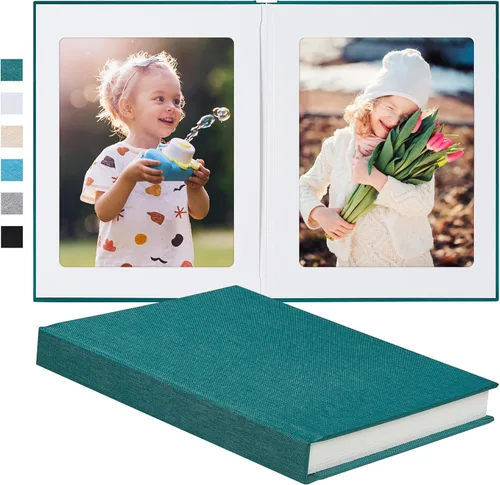 Miniatura 9 de Álbum de fotos Pssoss 8x10 con espacio para escribir, cubierta de lino, álbum de fotos 8x10, libro de fotos que contiene 30 fotos, ideal para tema