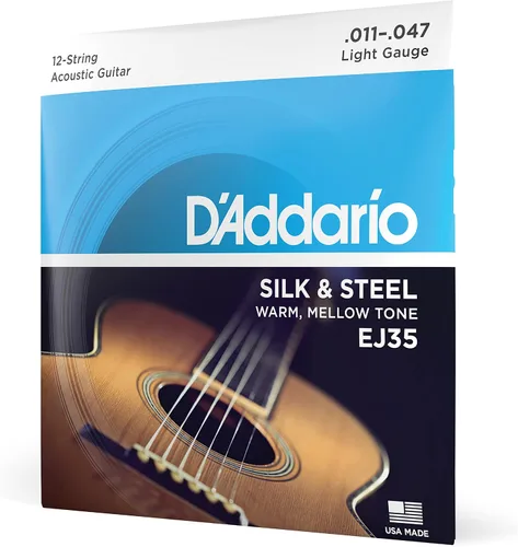 Miniatura 6 de D'Addario EJ40, cuerdas de seda y acero para guitarra folclórica, 11-47