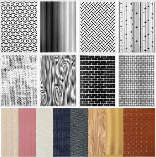 Miniatura 11 de Geiserailie 8 carpetas de estampado en relieve 2d/3D, plantilla de máquina de estampado en relieve, carpeta de tarjetas de papel para hacer